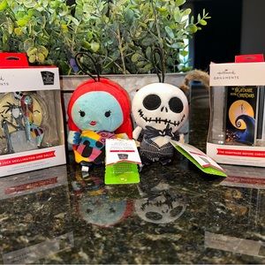 Set of 4 Nightmare before Christmas ornaments brand new.